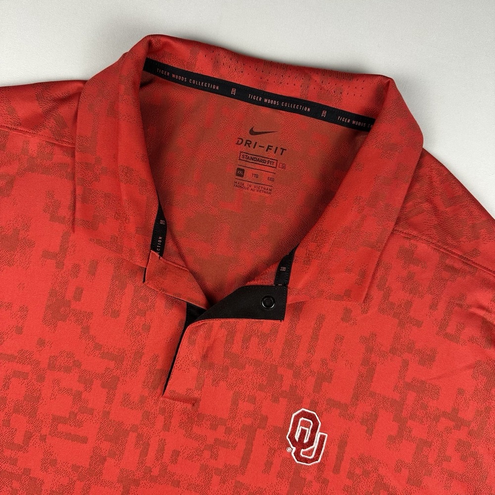 Nike Dri-Fit Tiger Woods Oklahoma Sooners Mens XXL Performance Golf Polo Shirt